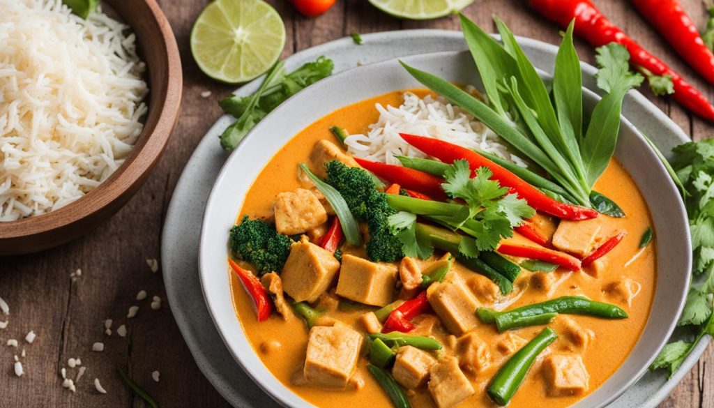 Thai red curry with vegetables