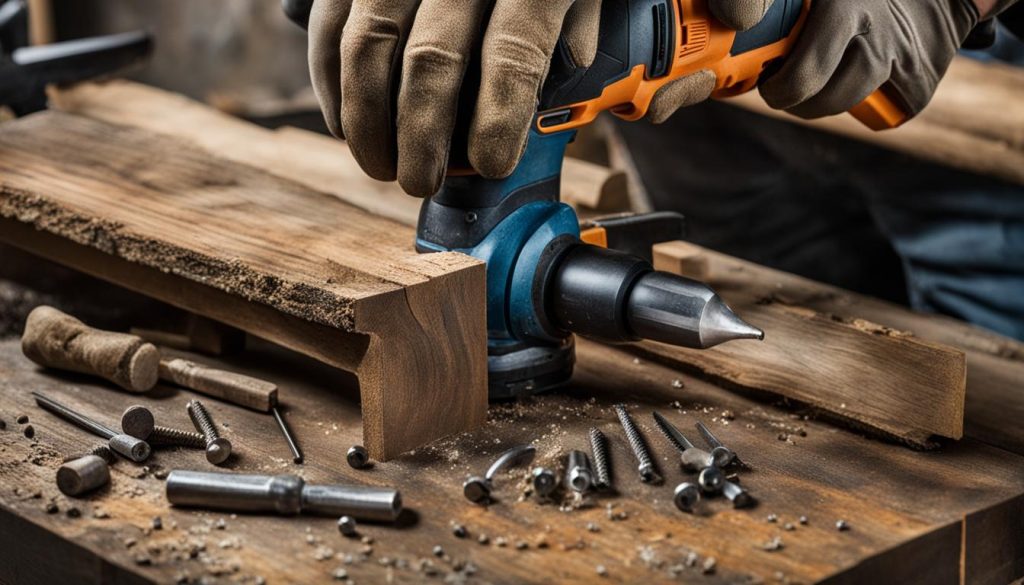 building the brackets for DIY farmhouse wall shelves