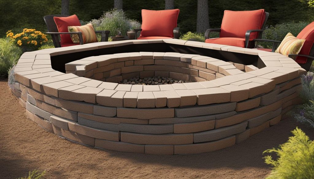 fire pit wall construction