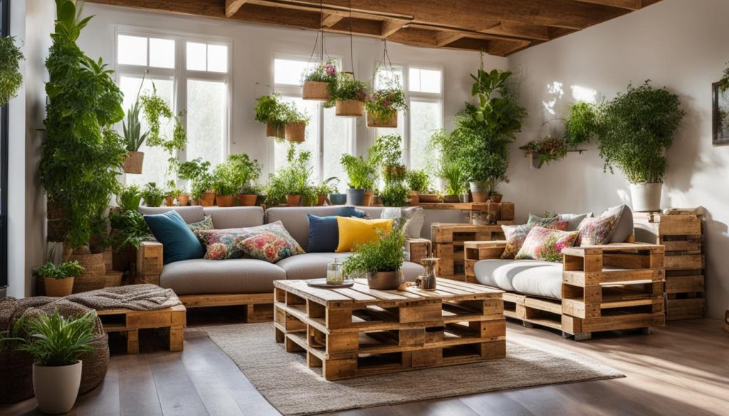 upcycled wooden pallets